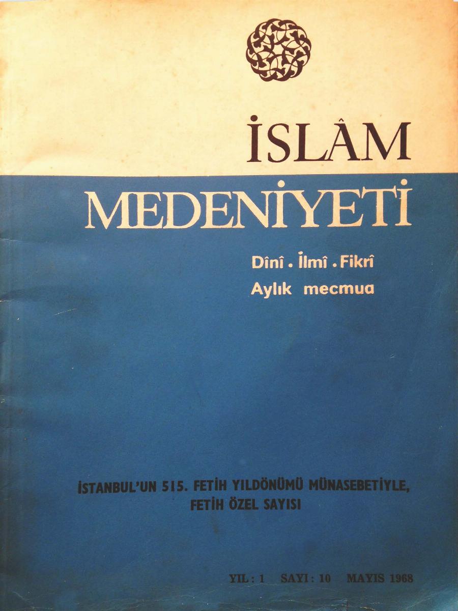 1. Cilt 10. Sayı Kapağı