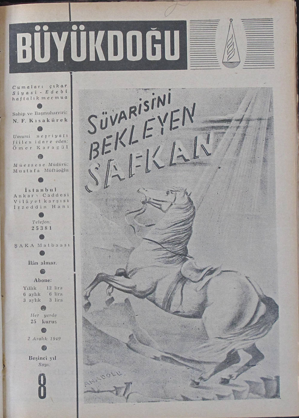5. Cilt 8. Sayı Kapağı