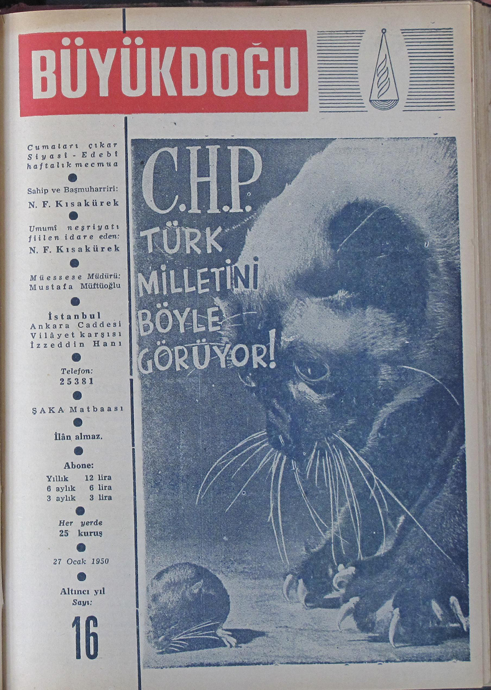 5. Cilt 16. Sayı Kapağı