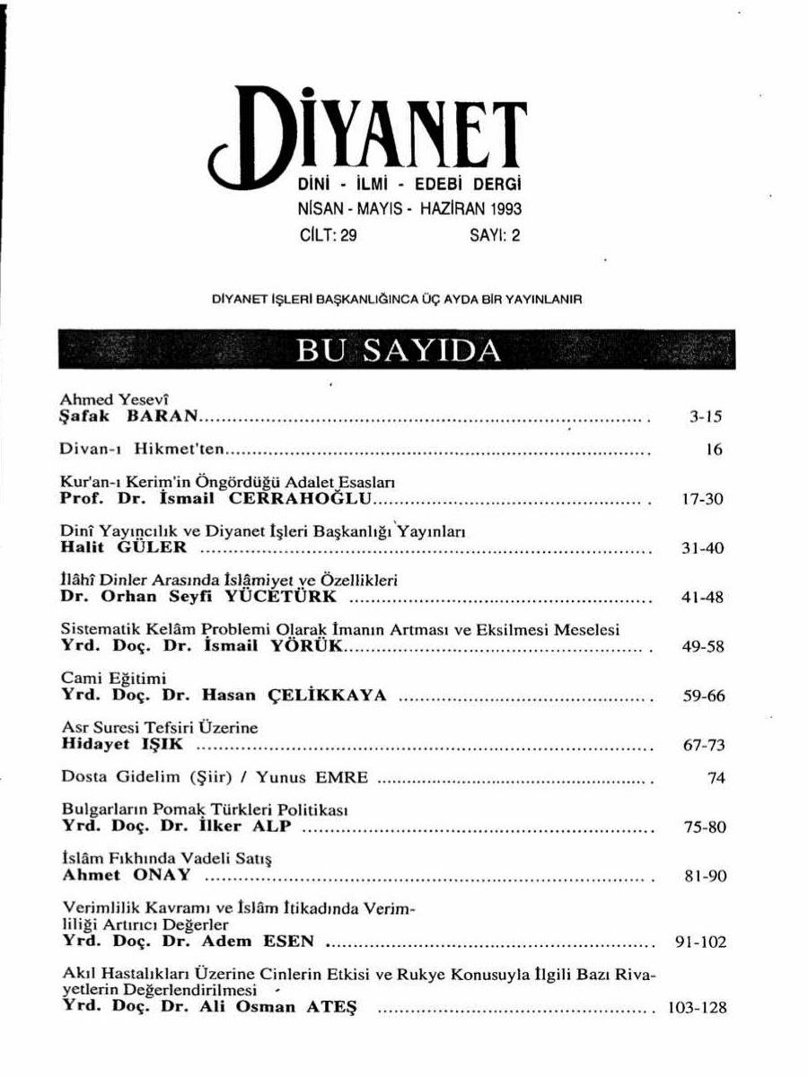 29. Cilt 2. Sayı Kapağı