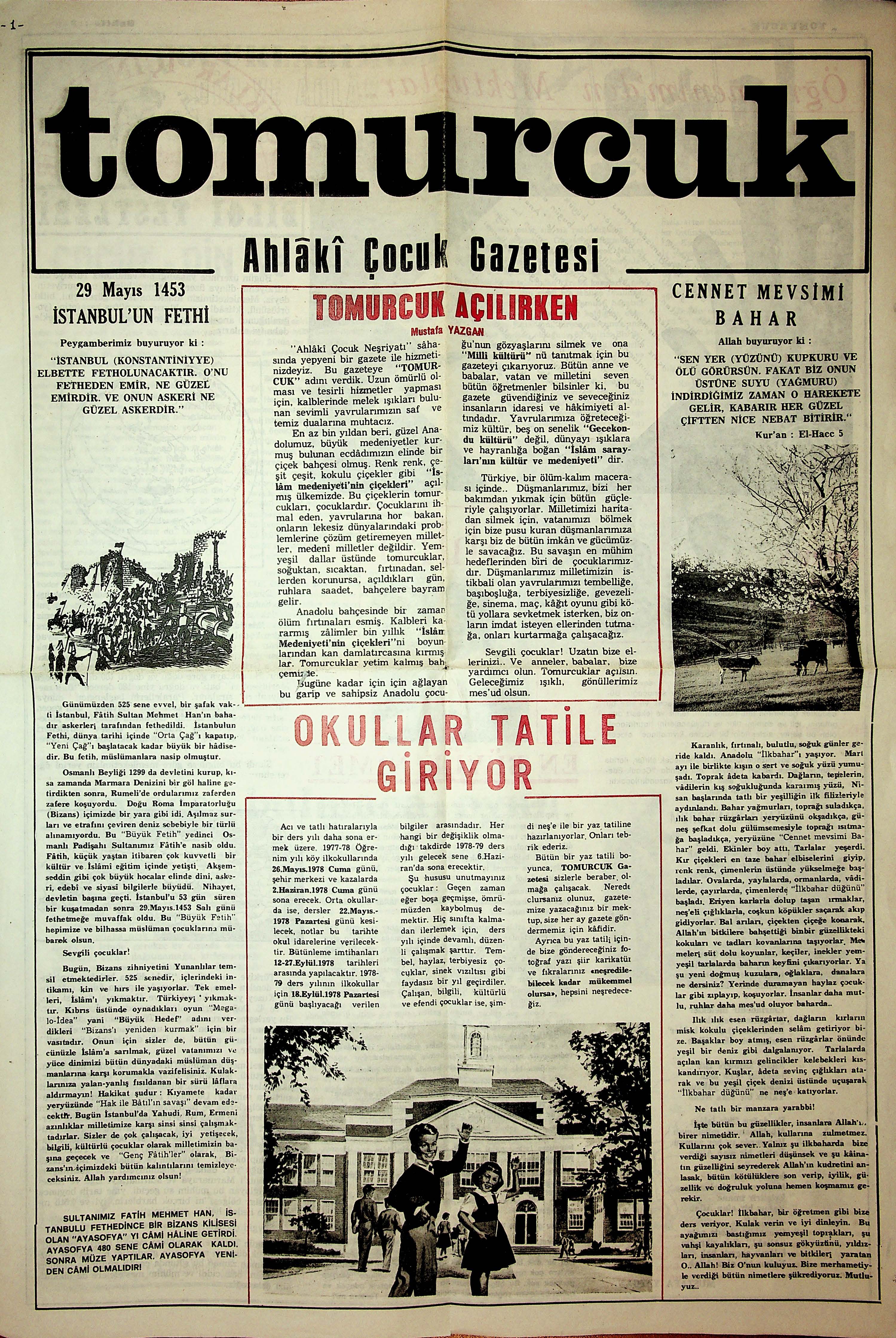 1. Sayı Kapağı