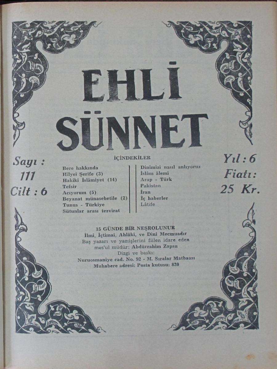 6. Cilt 111. Sayı Kapağı