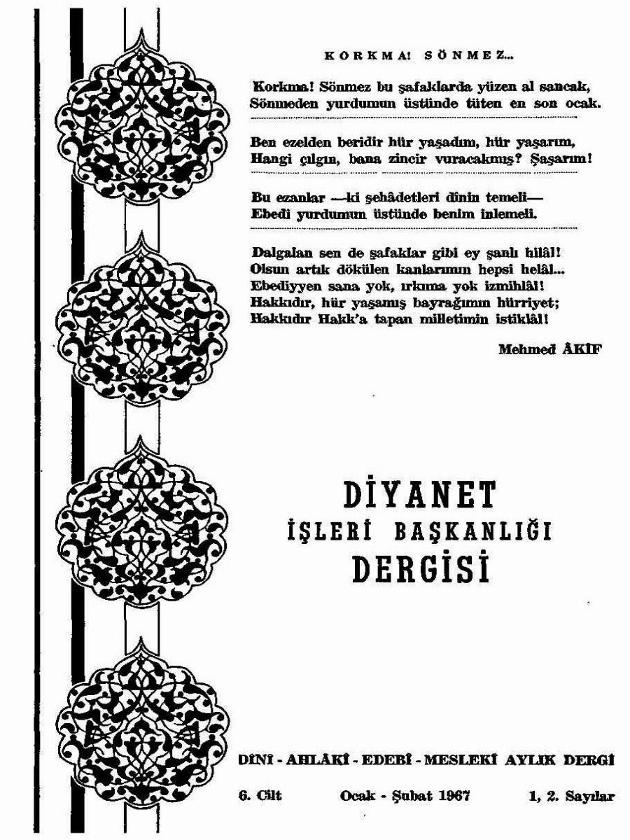 6. Cilt 1-2. Sayı Kapağı