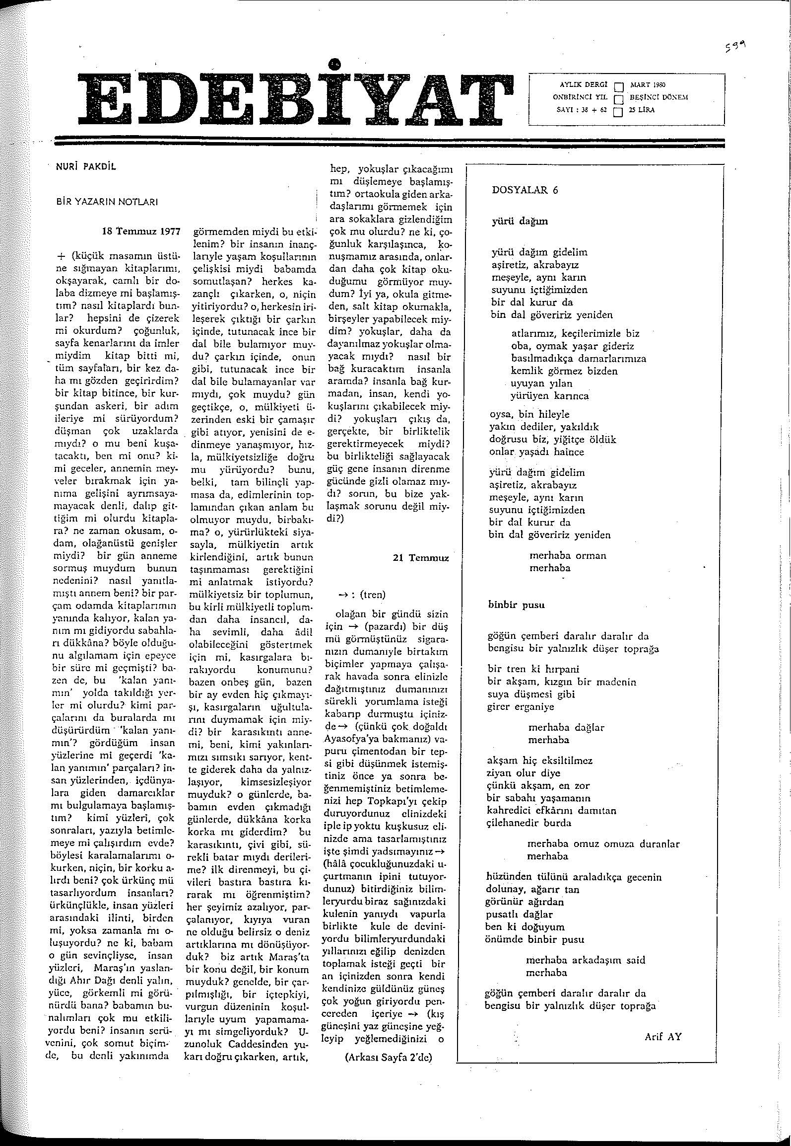 5. Cilt 38+62. Sayı Kapağı