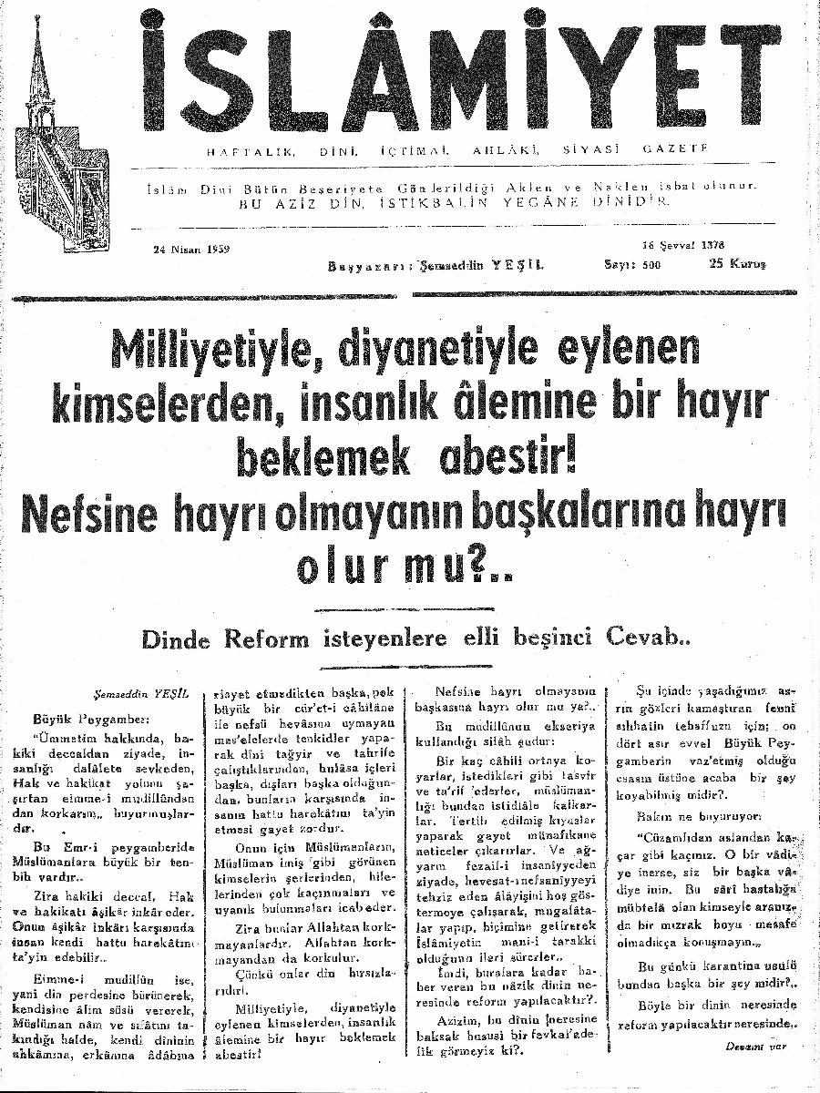 10. Cilt 500. Sayı Kapağı