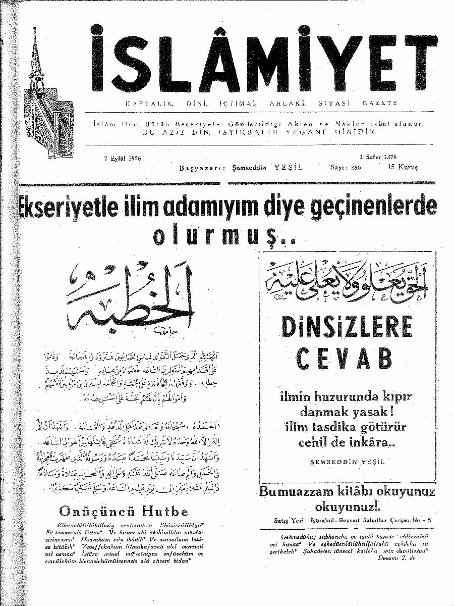 8. Cilt 380. Sayı Kapağı