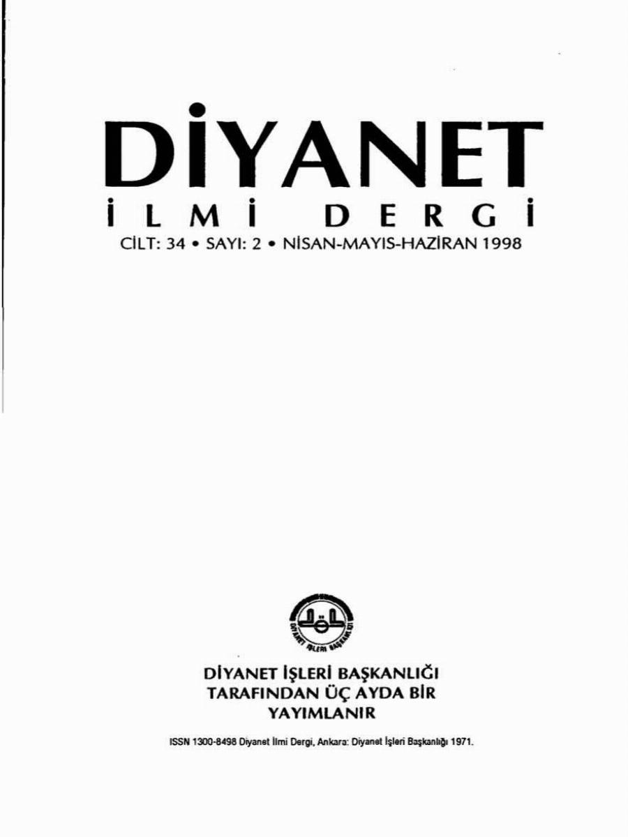 34. Cilt 2. Sayı Kapağı