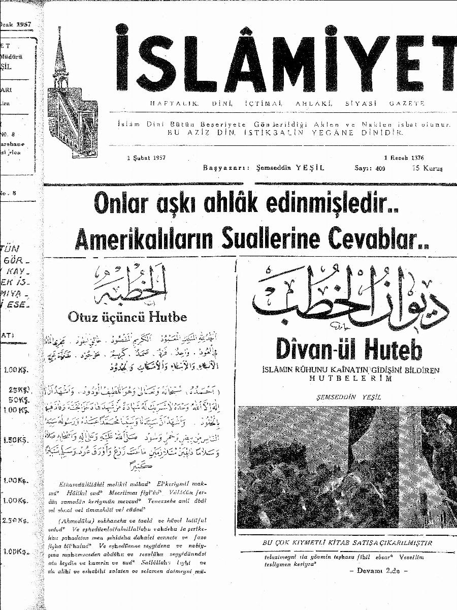 8. Cilt 400. Sayı Kapağı