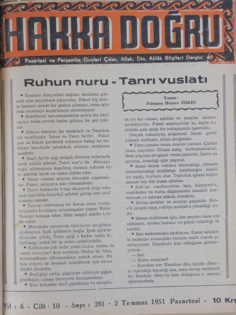 10. Cilt 281. Sayı Kapağı