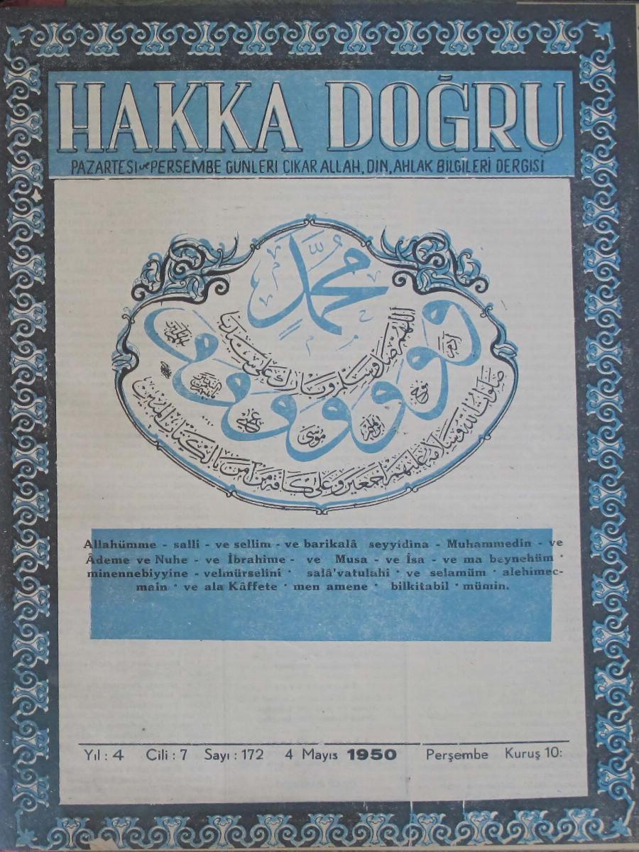 7. Cilt 172. Sayı Kapağı