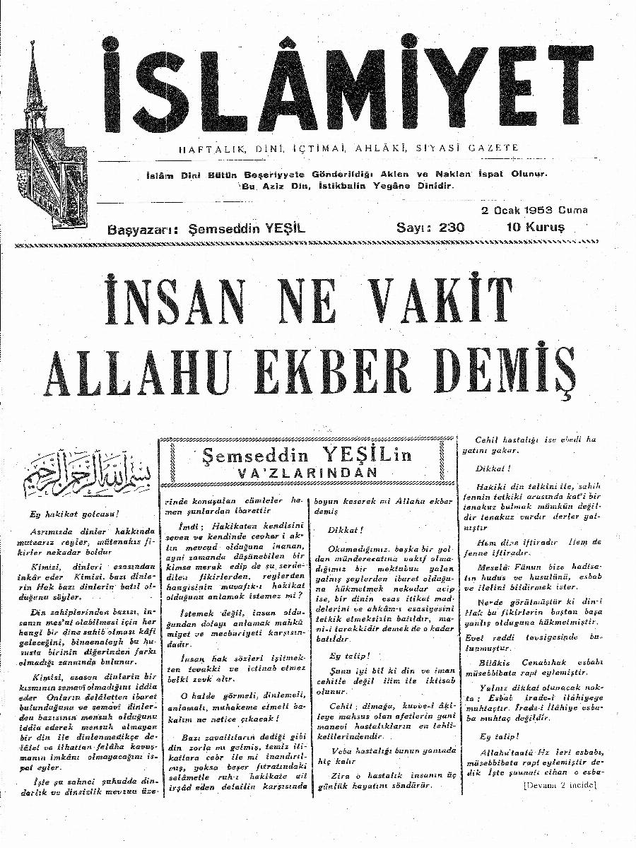 5. Cilt 230. Sayı Kapağı