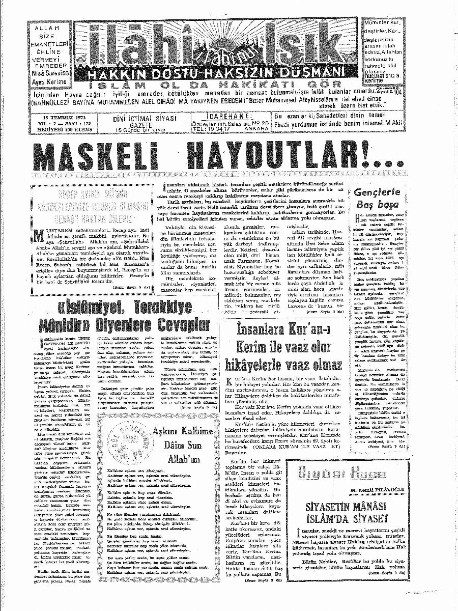 7. Cilt 127. Sayı Kapağı