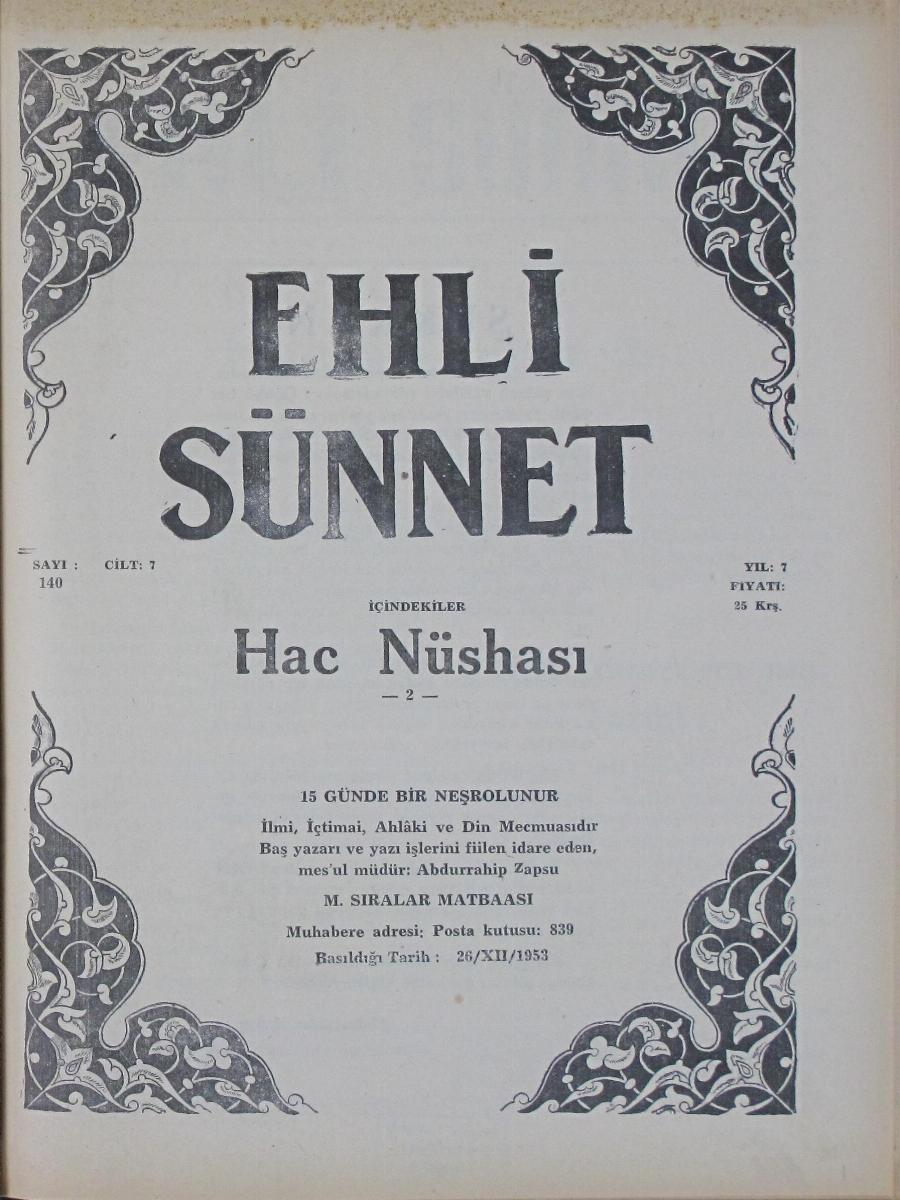 7. Cilt 140. Sayı Kapağı