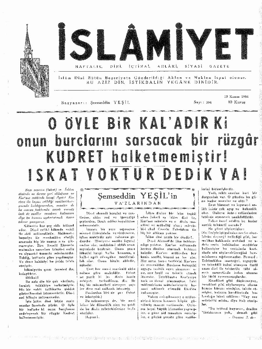 6. Cilt 294. Sayı Kapağı