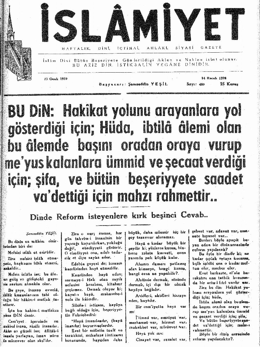 10. Cilt 489. Sayı Kapağı