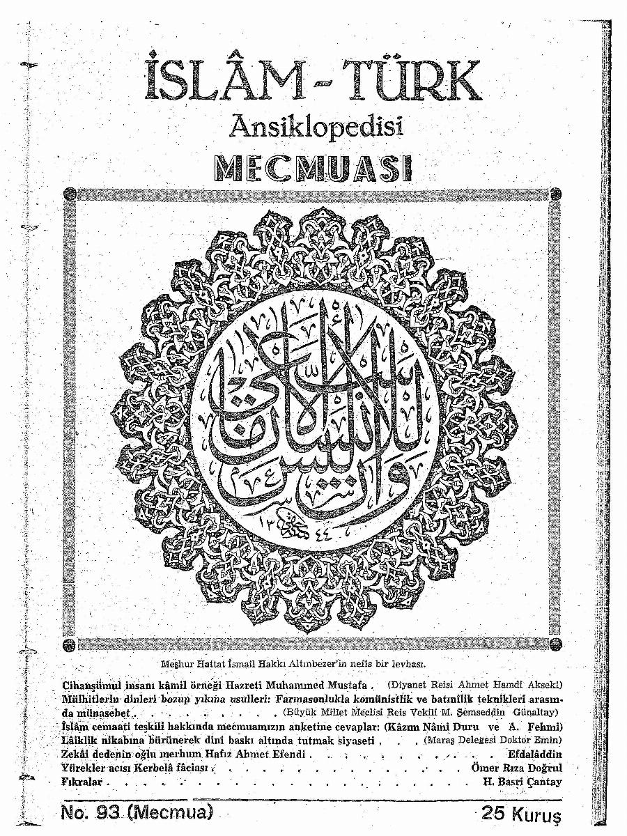 2. Cilt 93. Sayı Kapağı