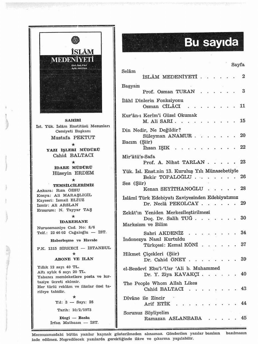 3. Cilt 28. Sayı Kapağı