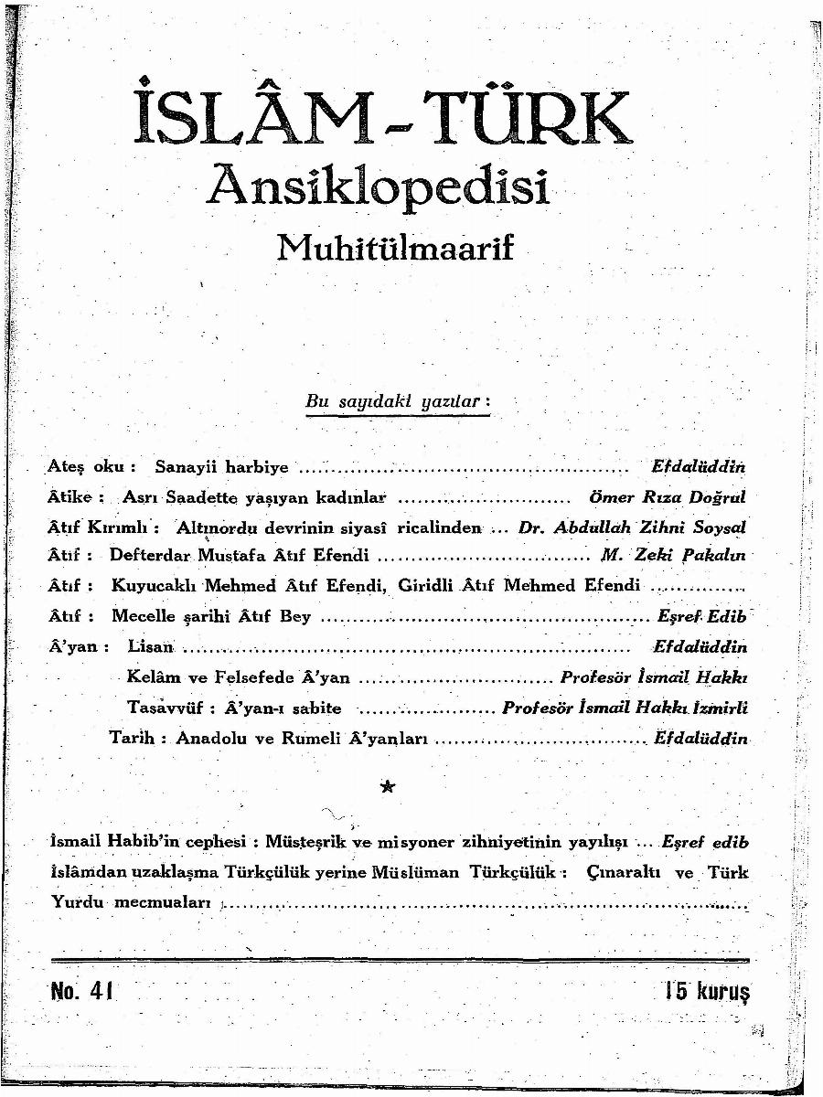 1. Cilt 41. Sayı Kapağı