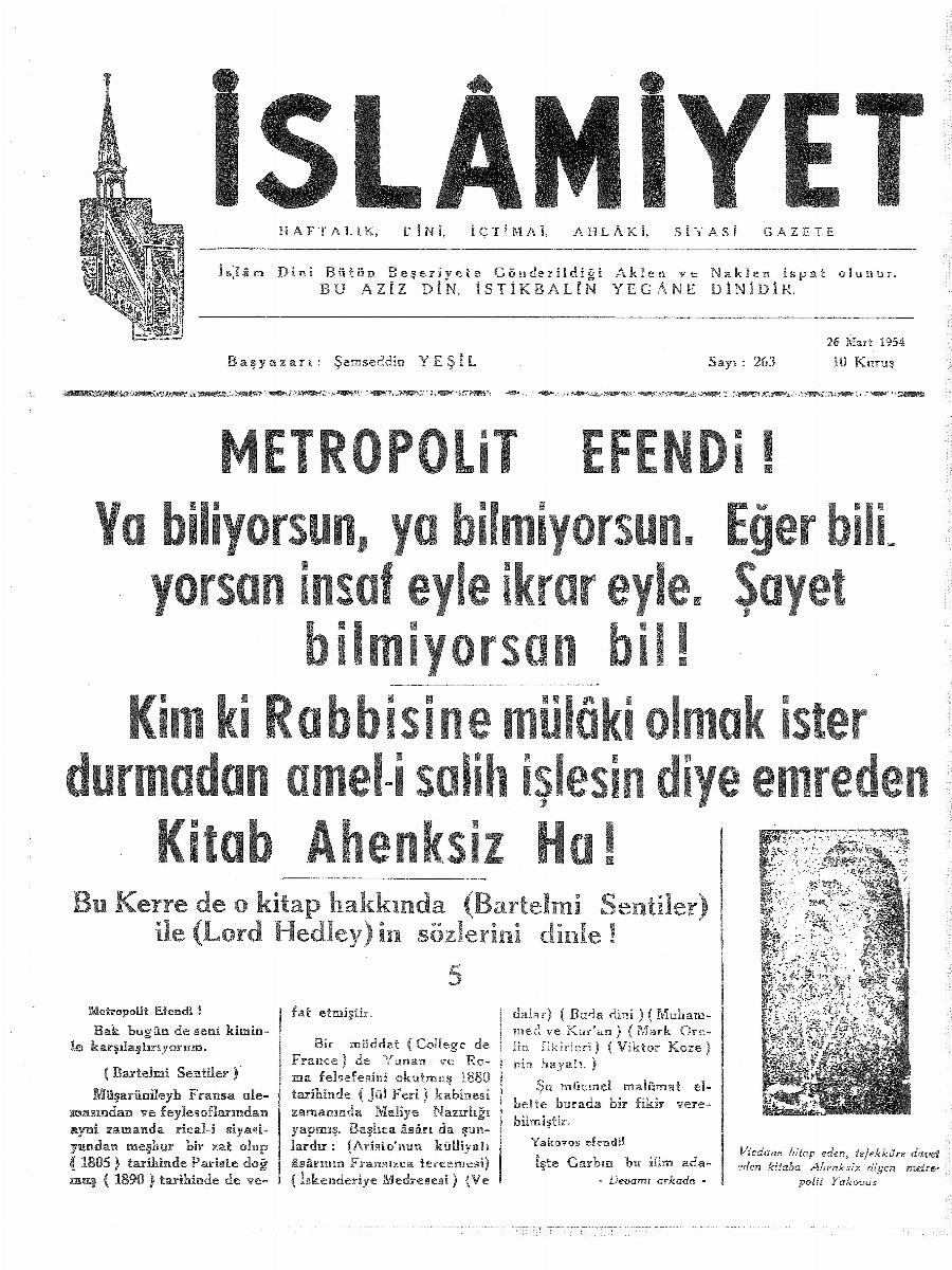 6. Cilt 263. Sayı Kapağı