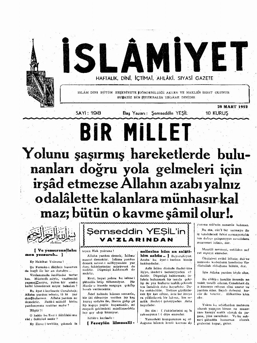 4. Cilt 198. Sayı Kapağı