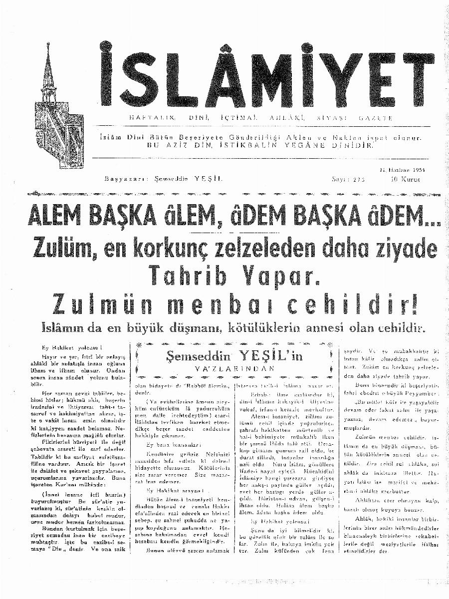 6. Cilt 273. Sayı Kapağı