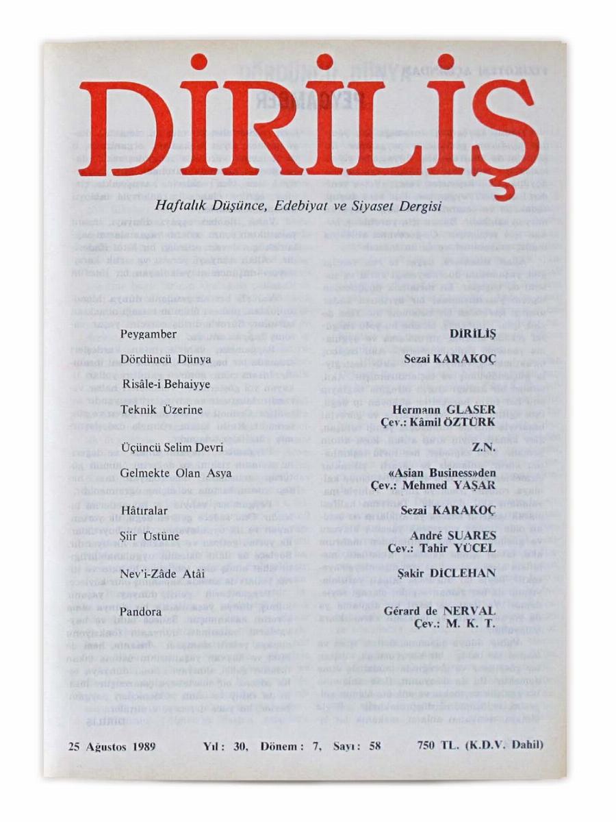 7. Cilt 58. Sayı Kapağı