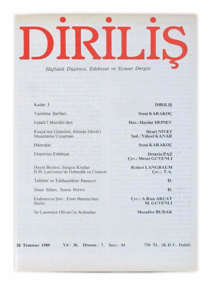 7. Cilt 54. Sayı Kapağı