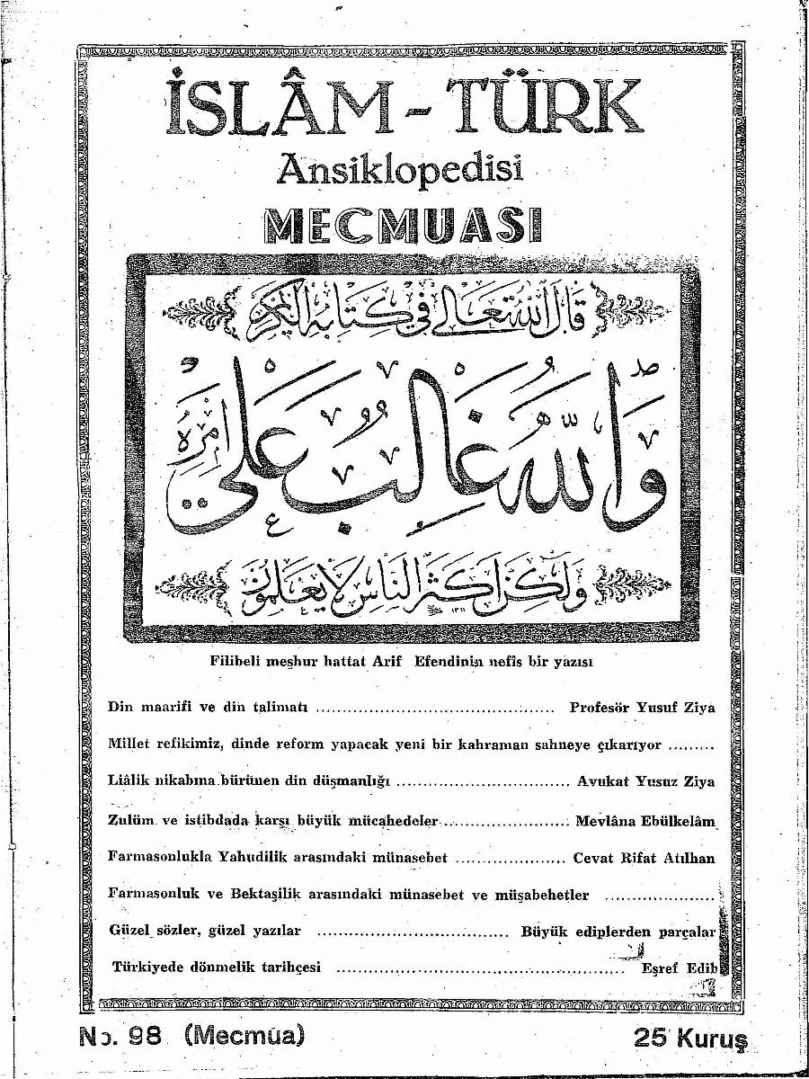 2. Cilt 98. Sayı Kapağı