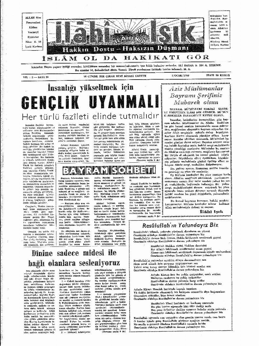 2. Cilt 30. Sayı Kapağı