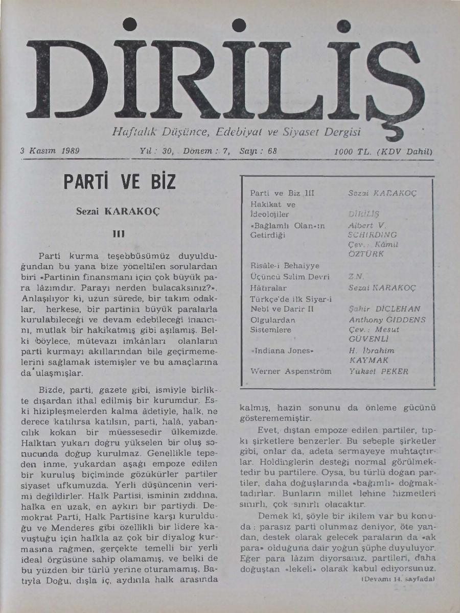 7. Cilt 68. Sayı Kapağı