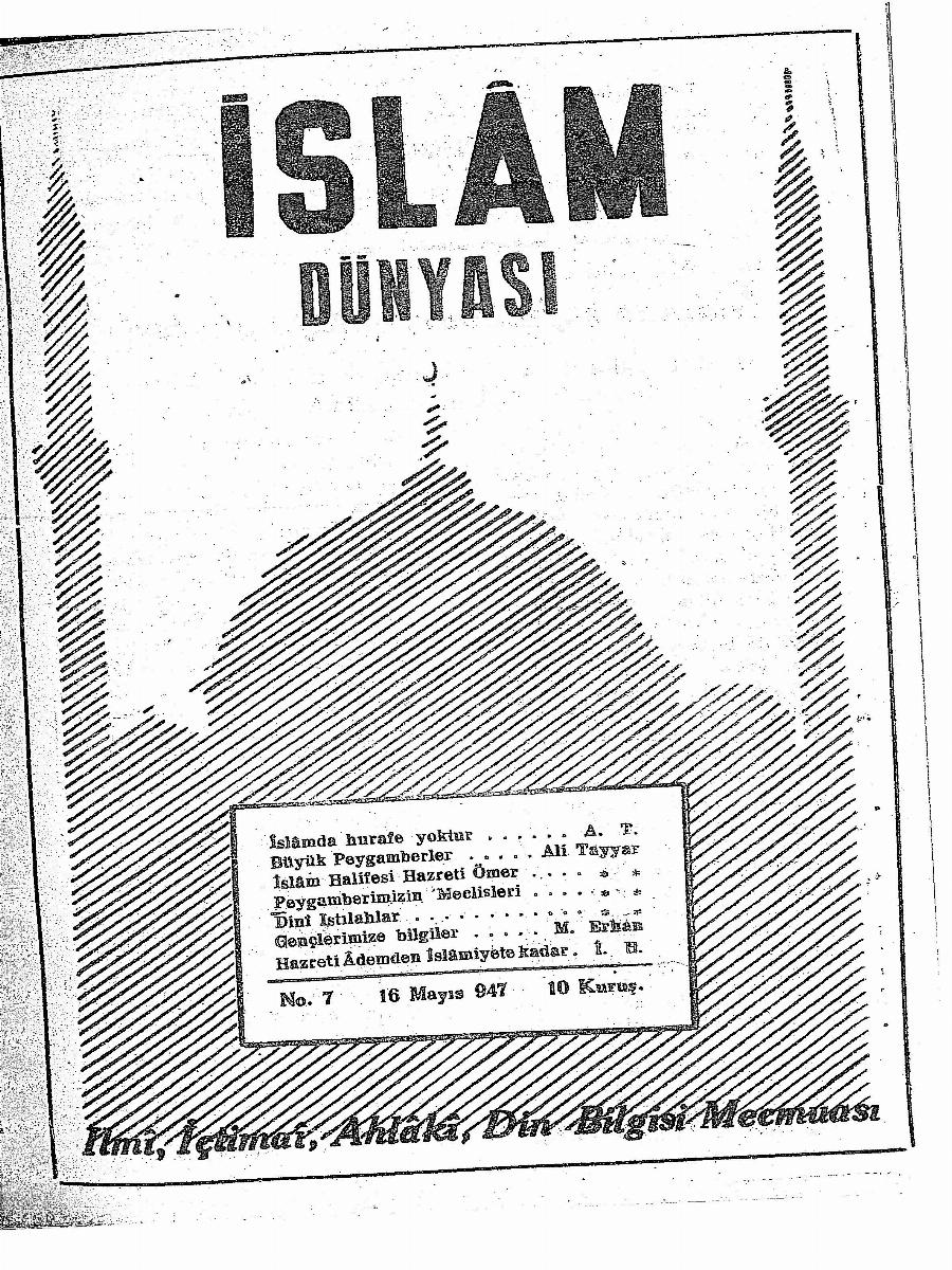 1. Cilt 7. Sayı Kapağı