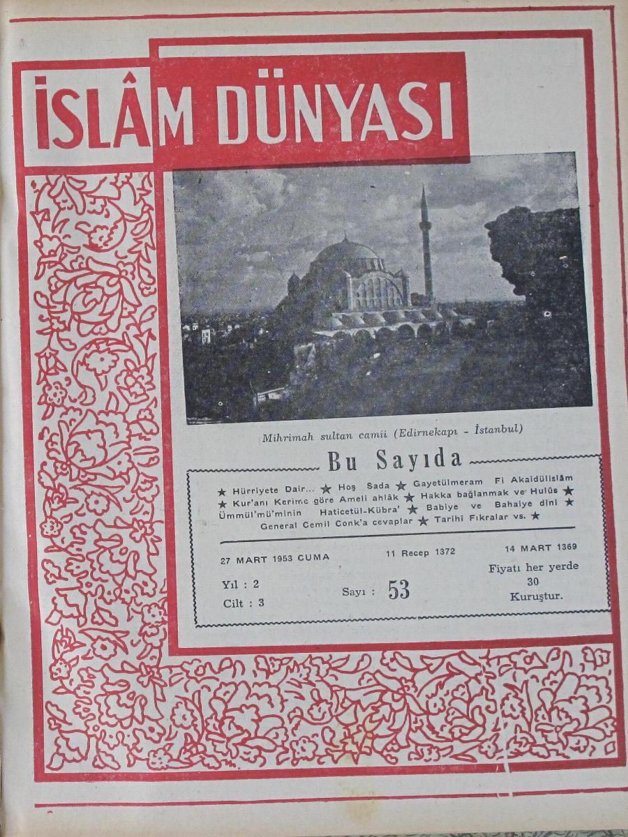 3. Cilt 53. Sayı Kapağı