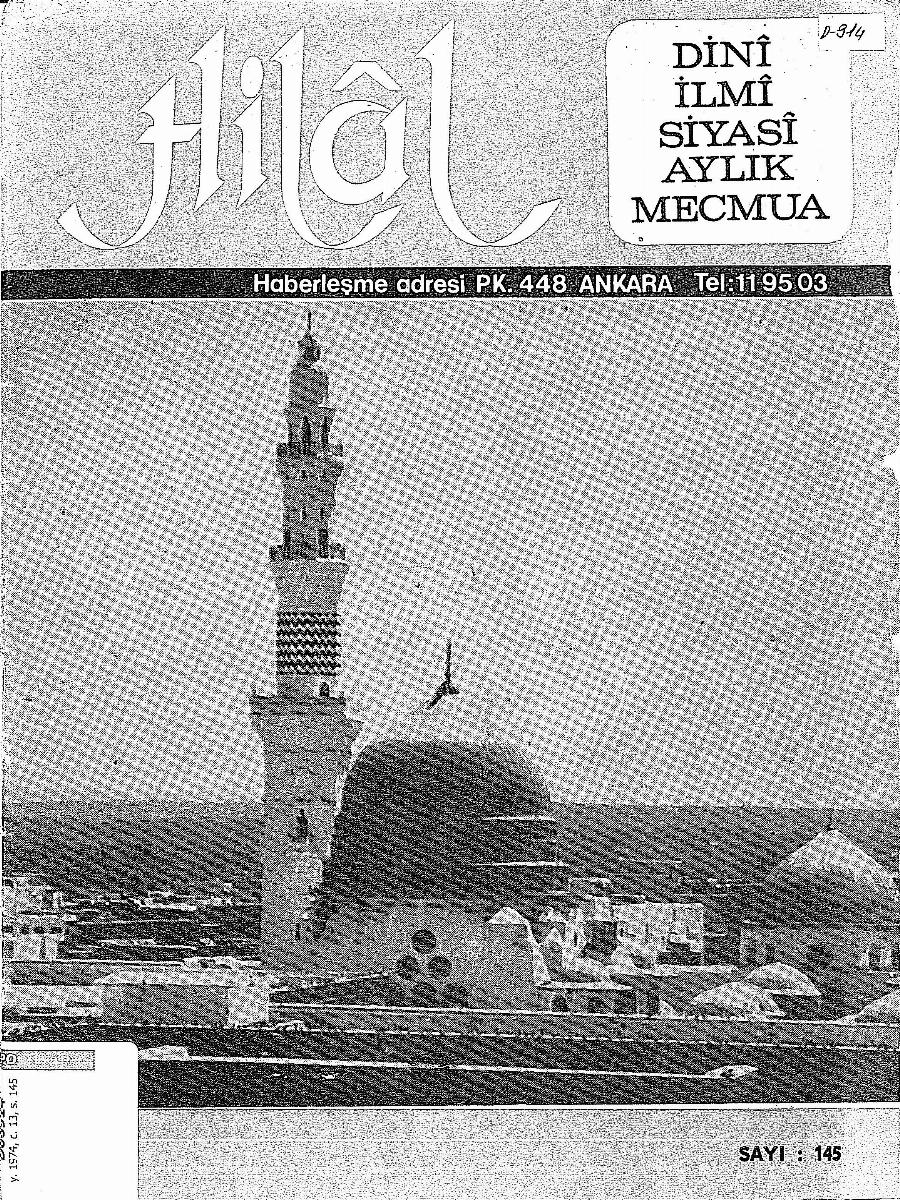 13. Cilt 145. Sayı Kapağı