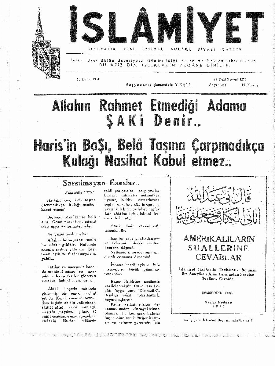 9. Cilt 433. Sayı Kapağı