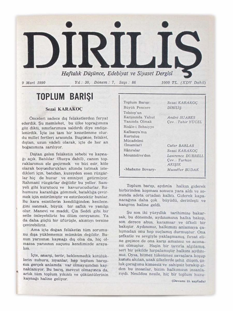 7. Cilt 86. Sayı Kapağı