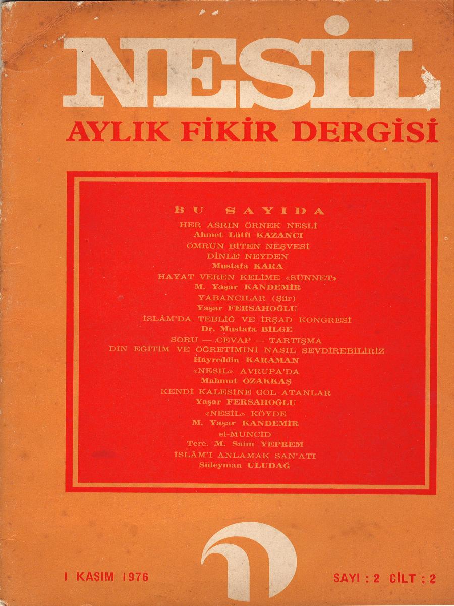 1. Cilt 2. Sayı Kapağı