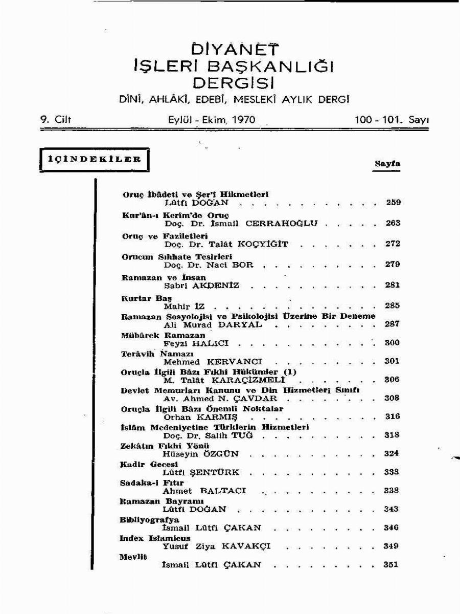 9. Cilt 100-101. Sayı Kapağı