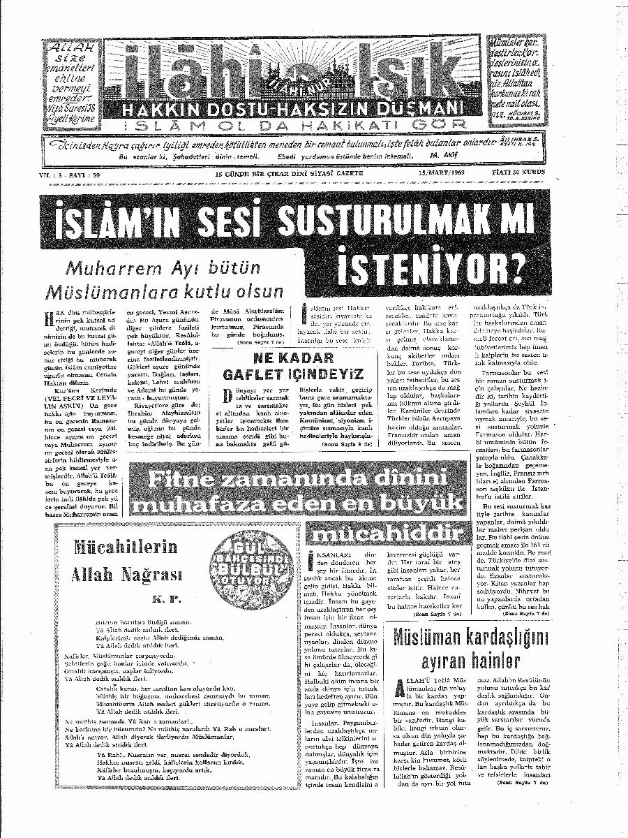 3. Cilt 59. Sayı Kapağı