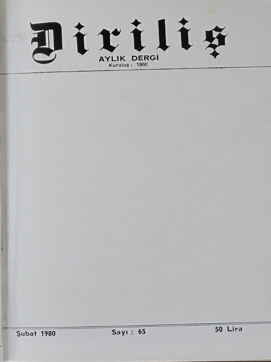 5. Cilt 65. Sayı Kapağı