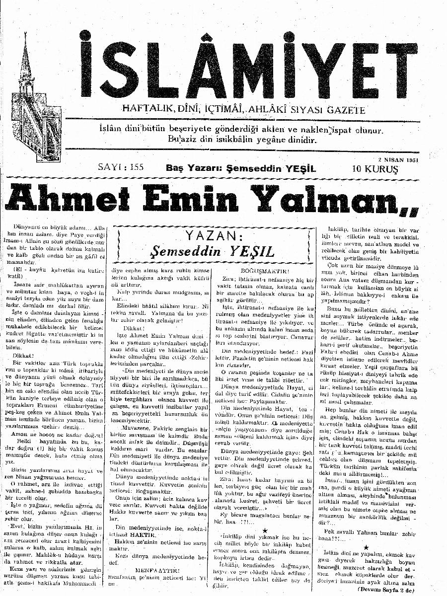 3. Cilt 155. Sayı Kapağı