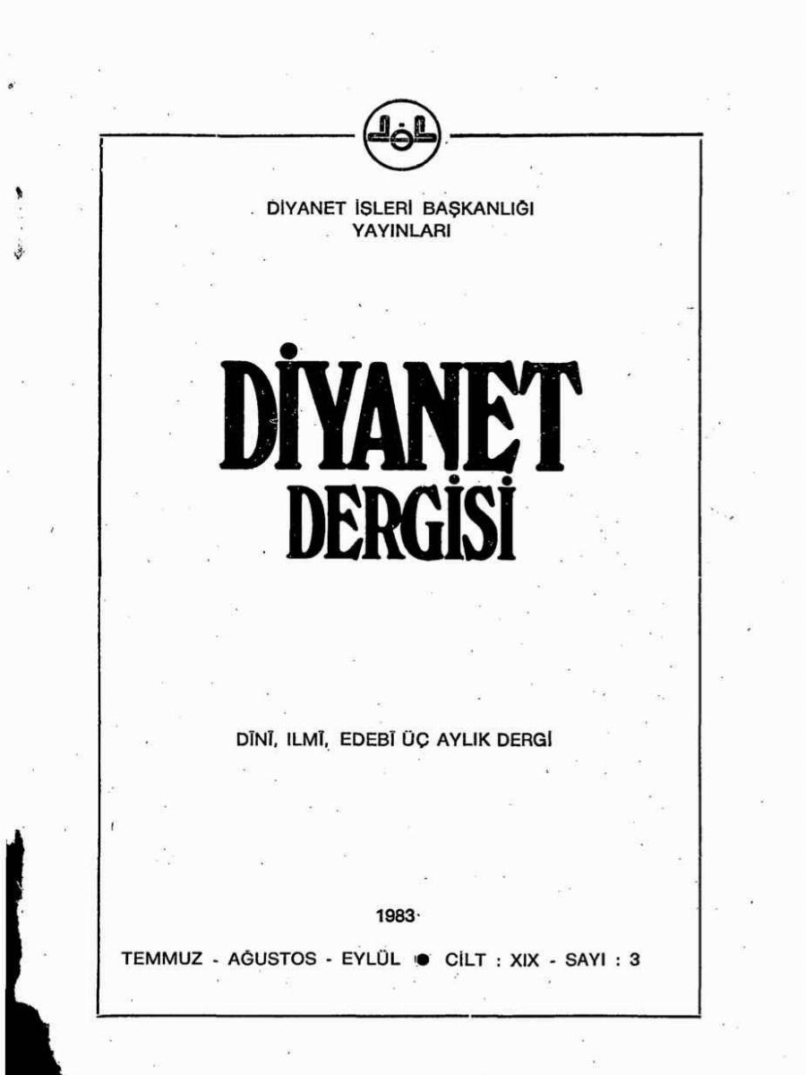 19. Cilt 3. Sayı Kapağı