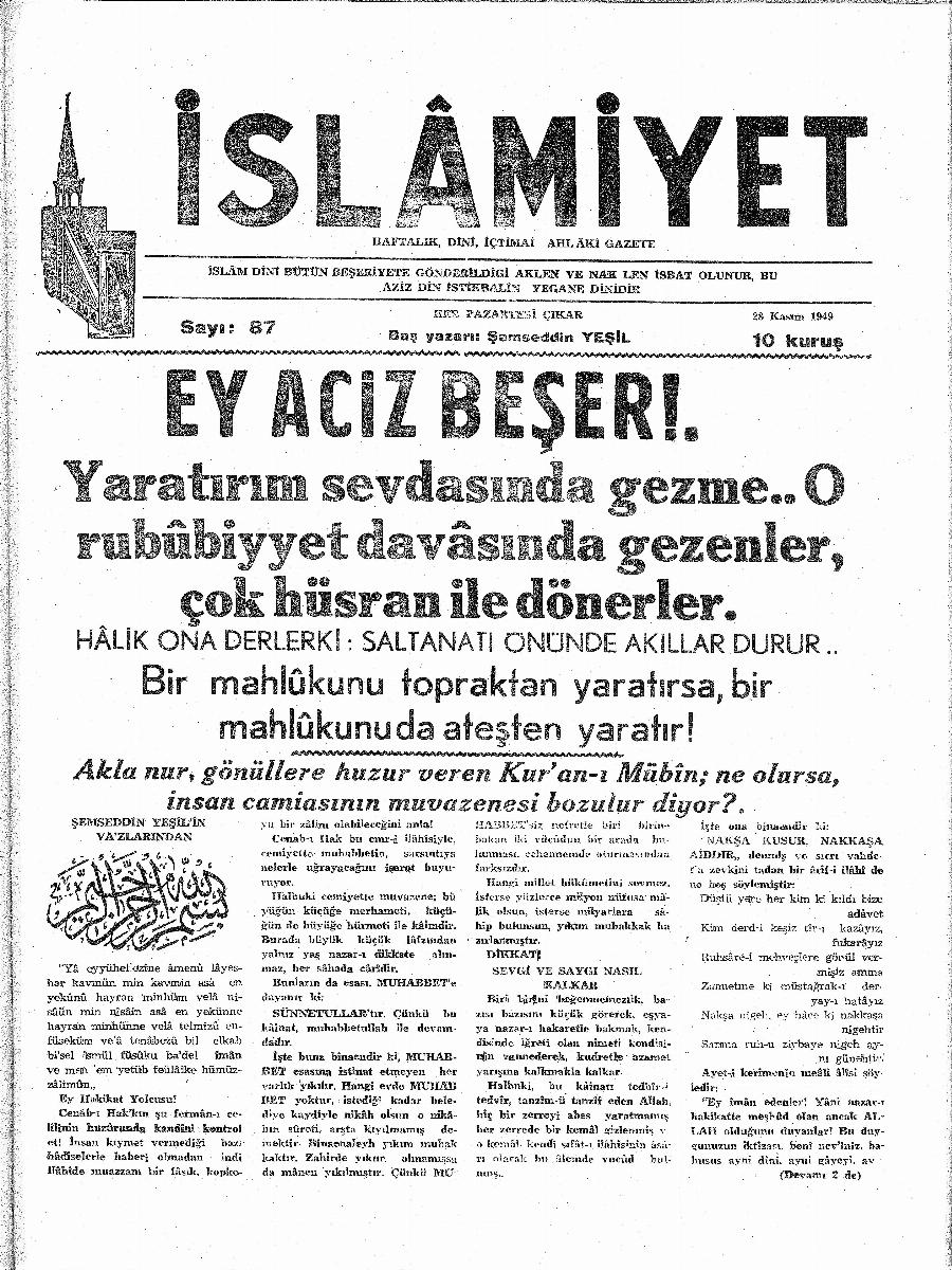 2. Cilt 87. Sayı Kapağı