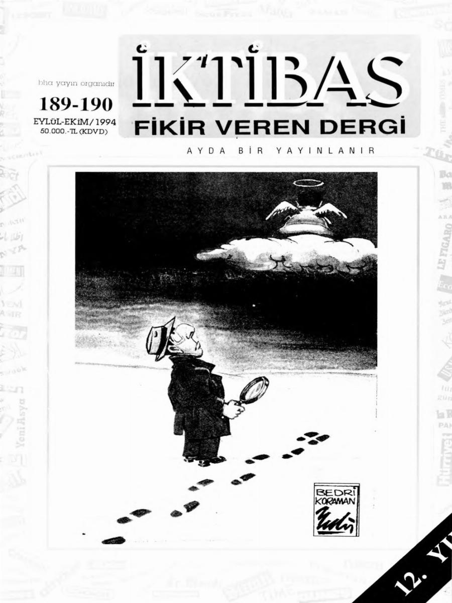 12. Cilt 189-190. Sayı Kapağı