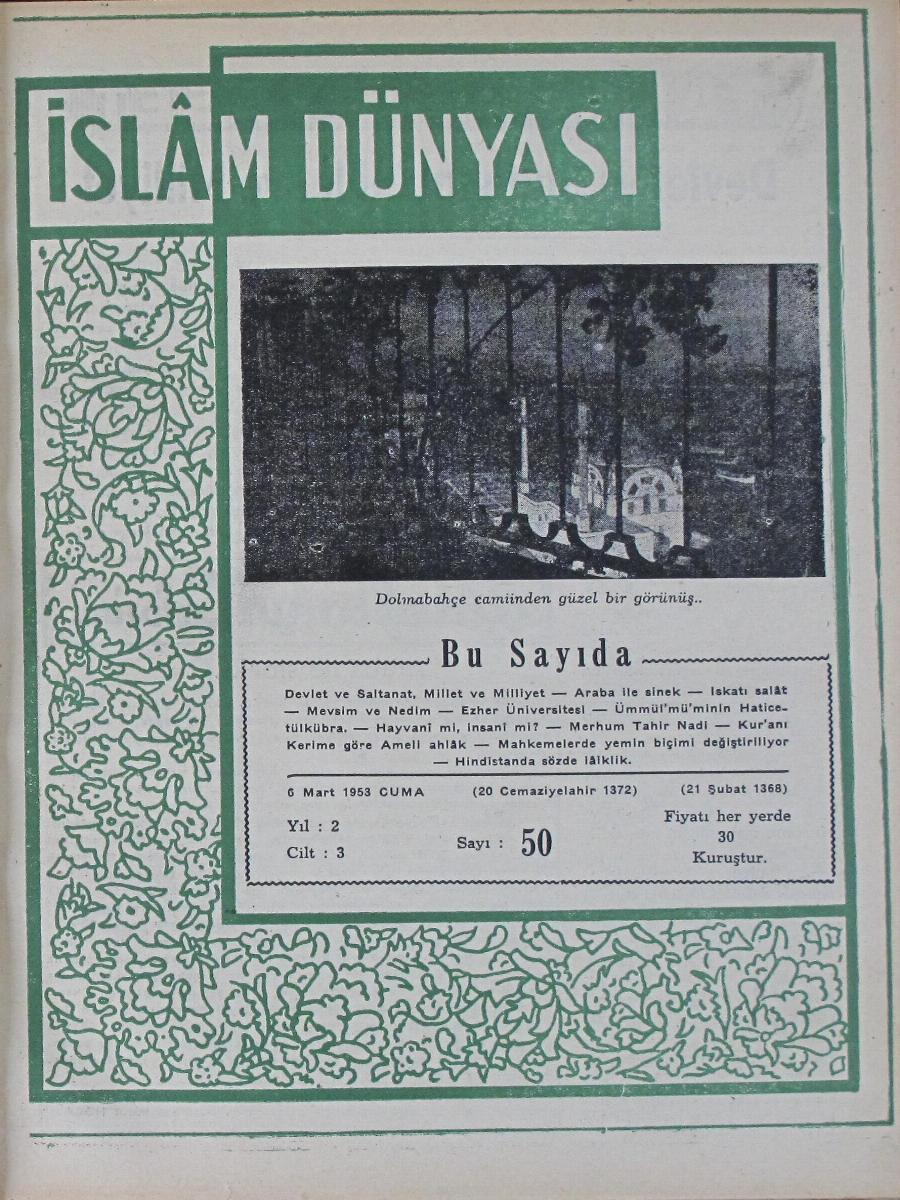 3. Cilt 50. Sayı Kapağı