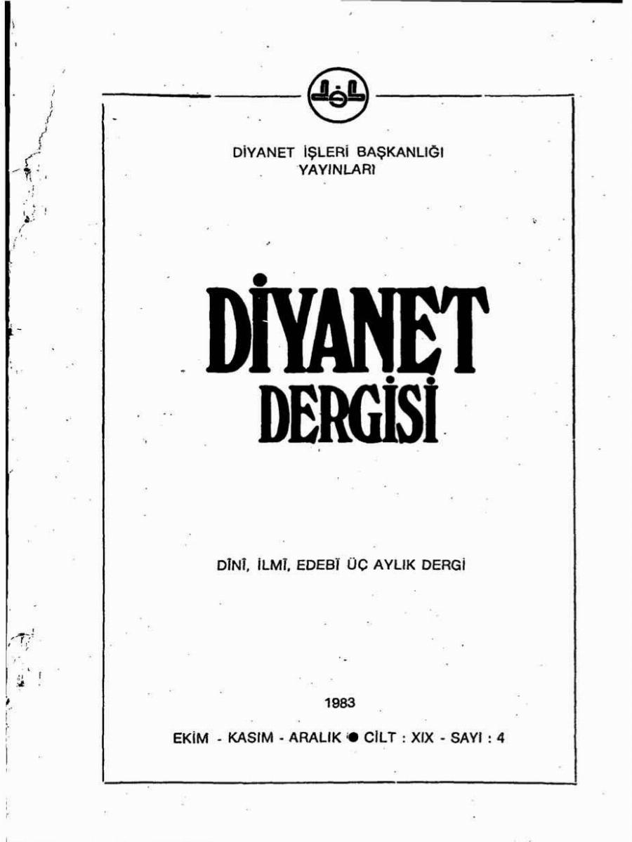 19. Cilt 4. Sayı Kapağı