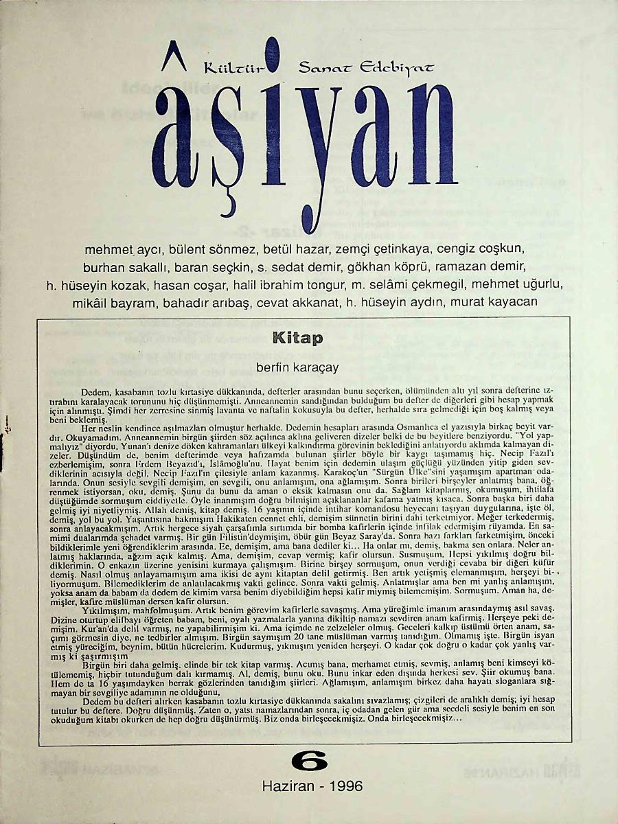 6. Sayı Kapağı