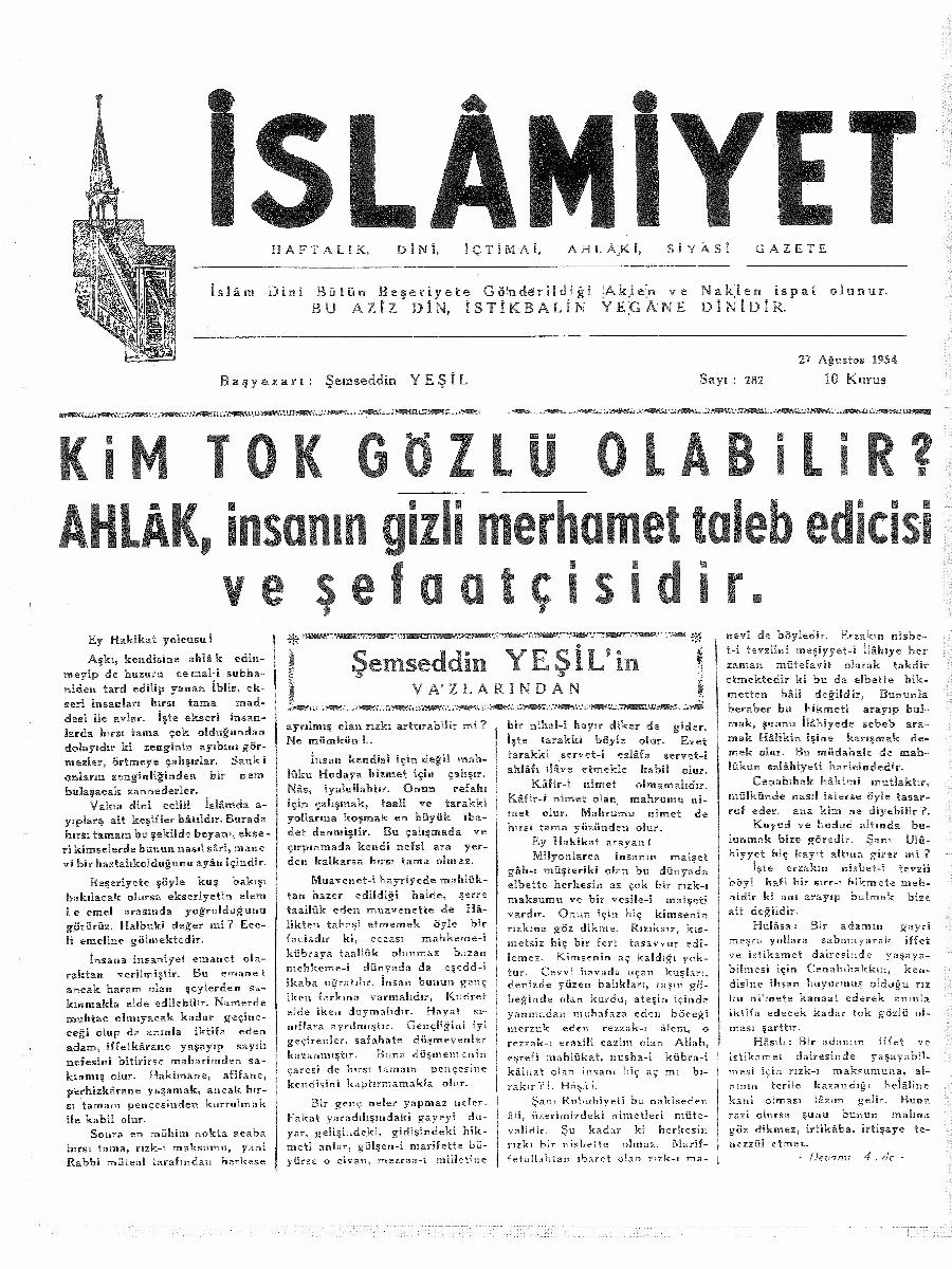 6. Cilt 282. Sayı Kapağı