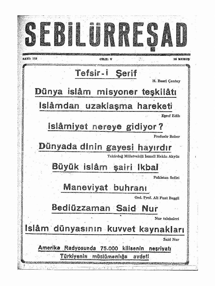 5. Cilt 113. Sayı Kapağı