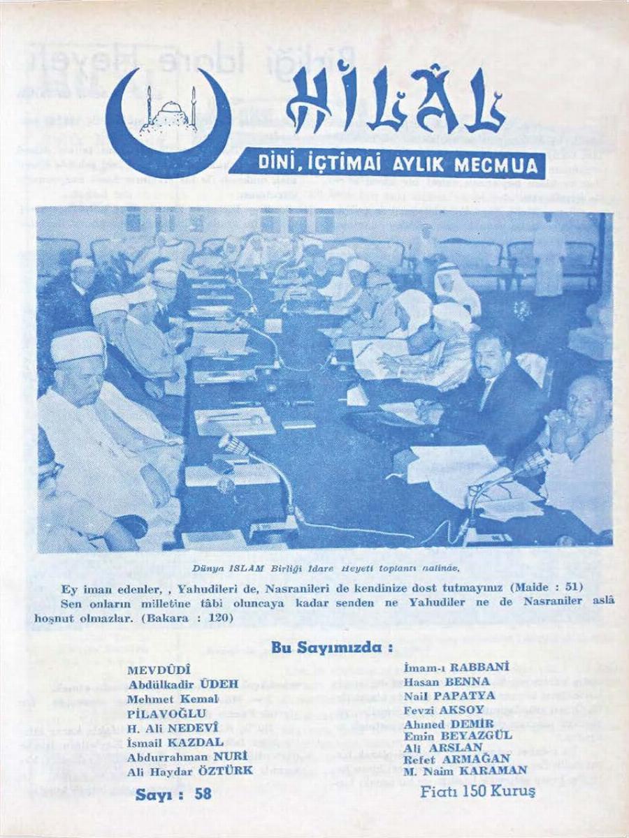 5. Cilt 58. Sayı Kapağı