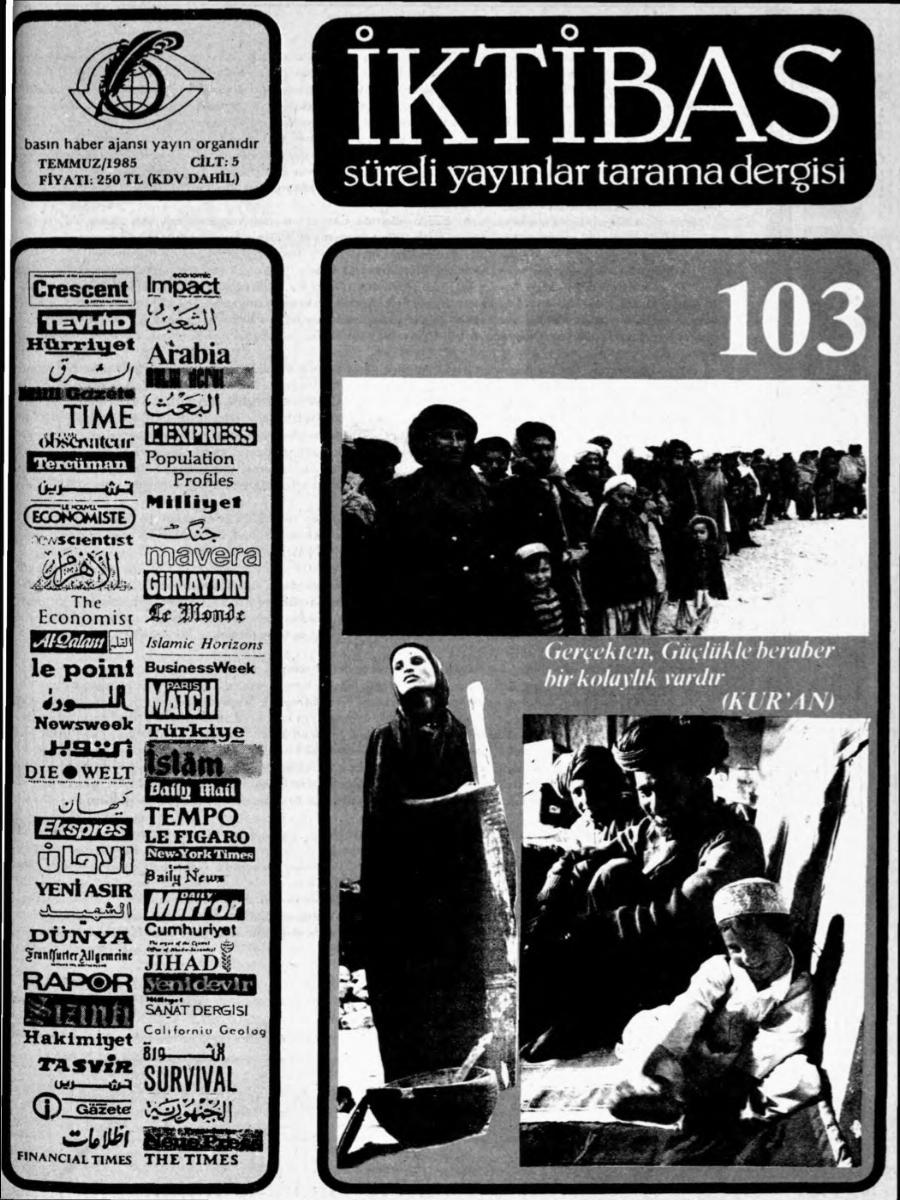 5. Cilt 103. Sayı Kapağı